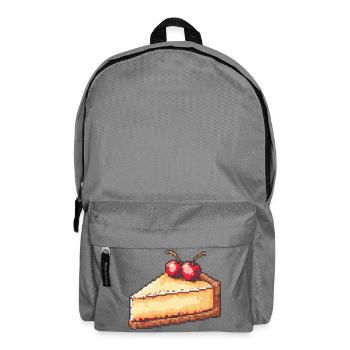 Pixel Cheesecake Cherry Slice - Backpack - elephant grey - Front