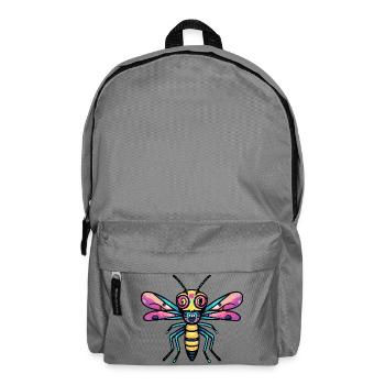 Libellule Halloween Bande dessinée drôle - Sac à dos - gris éléphant - Devant