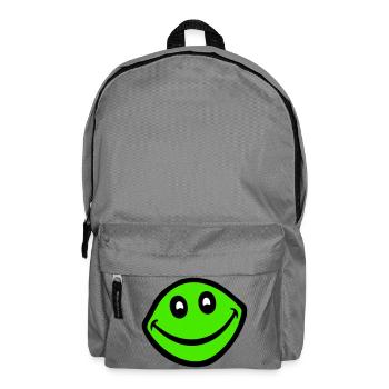 grenouille crapaud sourire drôle bande dessinée heureux cool - Sac à dos - gris éléphant - Devant