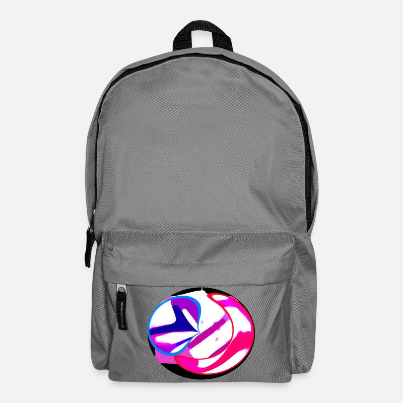 Neon Swirl Abstract - Backpack - elephant grey