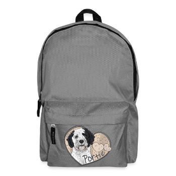 Portugiesischer Wasserhund - Portie - Rucksack - Mittelgrau - Vorne
