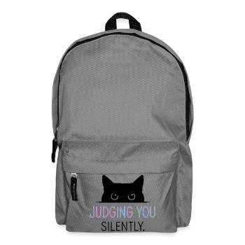 Humour félin, idée cadeau chat, animaux de compagnie drôles - Sac à dos - gris éléphant - Devant