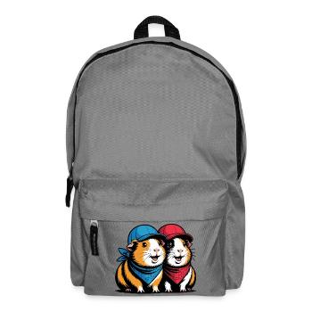Cute Guinea Pig Friends – Funny Animal Motif - Backpack - elephant grey - Front