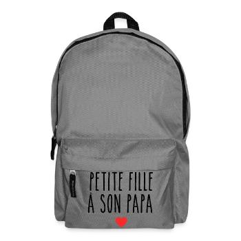 Petite fille à son papa - Sac à dos - gris éléphant - Devant