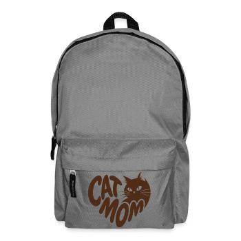 Faute rétro de frappe de Cat Mom Cat Mom - Sac à dos - gris éléphant - Devant