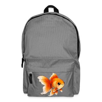 Goldfisch Illustration - Rucksack - Mittelgrau - Vorne