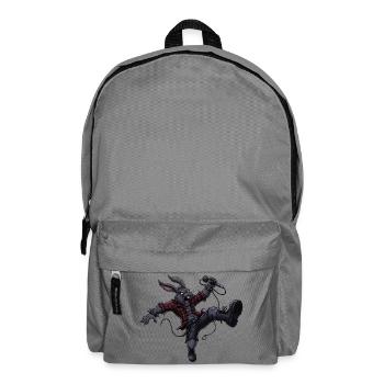 Heavy Metal Osterhase Rocker Ostern Hardcore Hase - Rucksack - Mittelgrau - Vorne