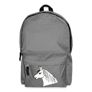 Cheval Tête de Poney Cheval Enfants Chevaux - Sac à dos - gris éléphant - Devant