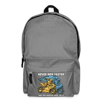 Ange 🏍️ motard - Sac à dos - gris éléphant - Devant