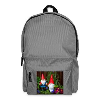 Garden Gnome with Red Hats - Backpack - elephant grey - Front