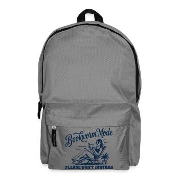 Bookworm Mode Don't Disturb Retro Reading - Backpack - elephant grey - Front