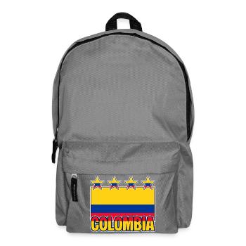 Colombian Flag Colombia Funny - Backpack - elephant grey - Front