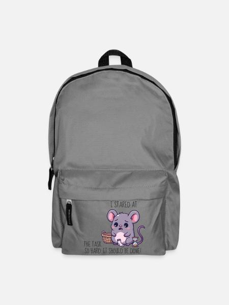 Ich starrte so intensiv auf die Aufgabe - Rucksack - Mittelgrau