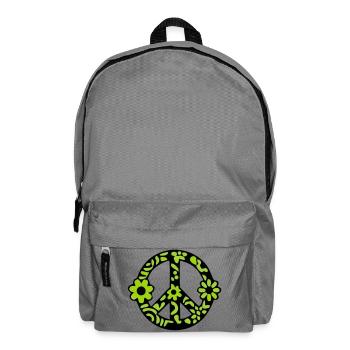 Peace Zeichen Blumen Icon - Rucksack - Mittelgrau - Vorne