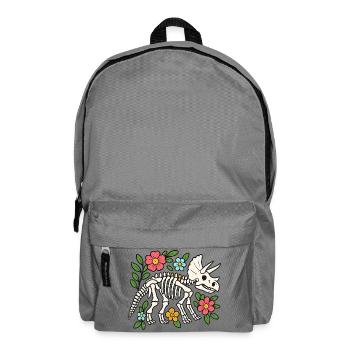 Triceratops Skeleton with Flowers - Backpack - elephant grey - Front