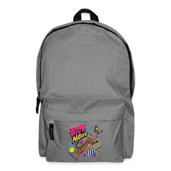 Chat et papillon du Bengale pop art des années 90 - Sac à dos - gris éléphant - Devant