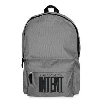 I Shoot With Intent | Photographer's Edition - Backpack - elephant grey - Front