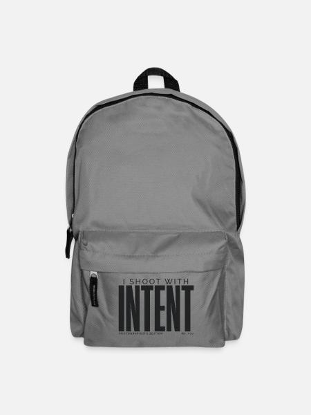 Ich schieße mit Absicht | Fotografenausgabe - Rucksack - Mittelgrau