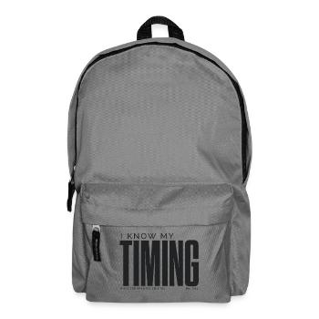 Je connais mon timing | Édition du photographe - Sac à dos - gris éléphant - Devant
