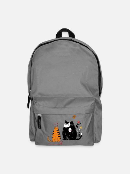Katzenfreunde - Rucksack - Mittelgrau