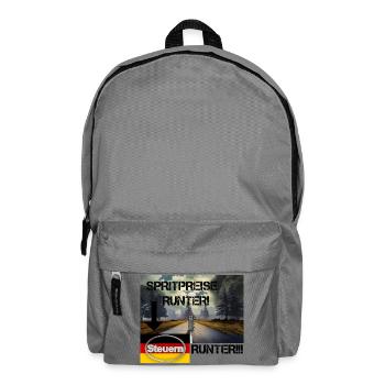 Spritpreise Runter! – Steuerlast senken!!! - Rucksack - Mittelgrau - Vorne