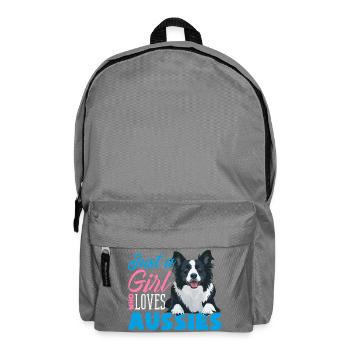 Australian Shepherd - Mein treuer Aussie - Rucksack - Mittelgrau - Vorne