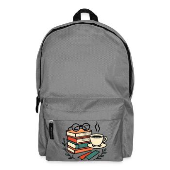 Bücher Geschenk für Leseratten. - Rucksack - Mittelgrau - Vorne