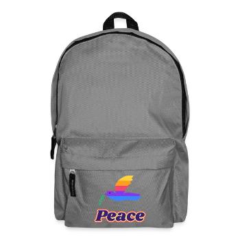 Friedenstaube Retro – Peace Taube 70er - Rucksack - Mittelgrau - Vorne