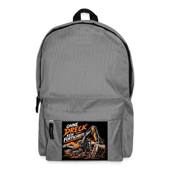 Fortschritt durch Schmutz - Rucksack - Mittelgrau - Vorne