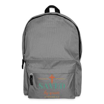 Saved By Grace – Ephesians 2:8 Christian - Rucksack - Mittelgrau - Vorne