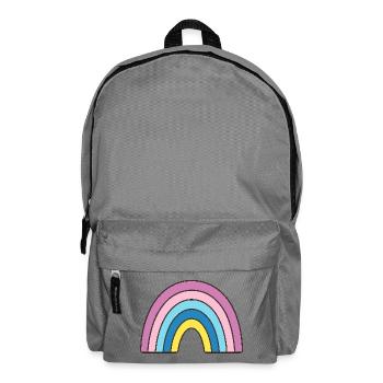 Pastell Regenbogen Design - Rucksack - Mittelgrau - Vorne
