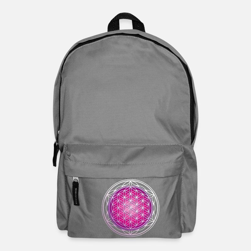 Blume des Lebens - Rucksack - Mittelgrau