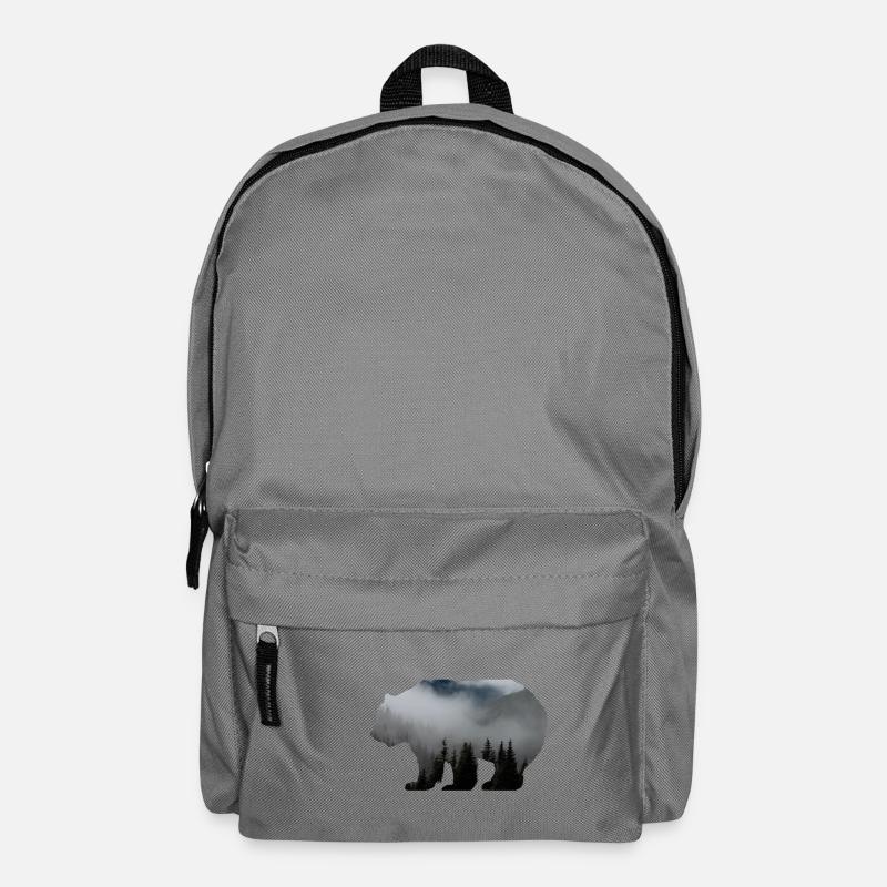 Waldbewohner / Natur Bär Wald Baum - Rucksack - Mittelgrau