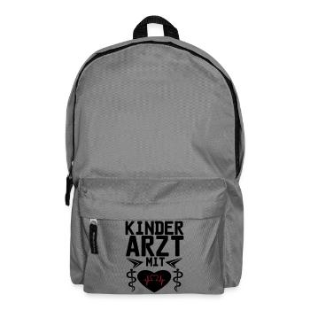 Kinderarzt mit Herz Geschenk - Rucksack - Mittelgrau - Vorne