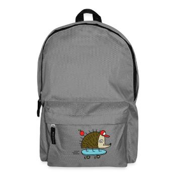 Skater Igel by cheslo - Backpack - elephant grey - Front