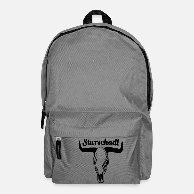 Sturschädl - schwarz - Rucksack - Mittelgrau
