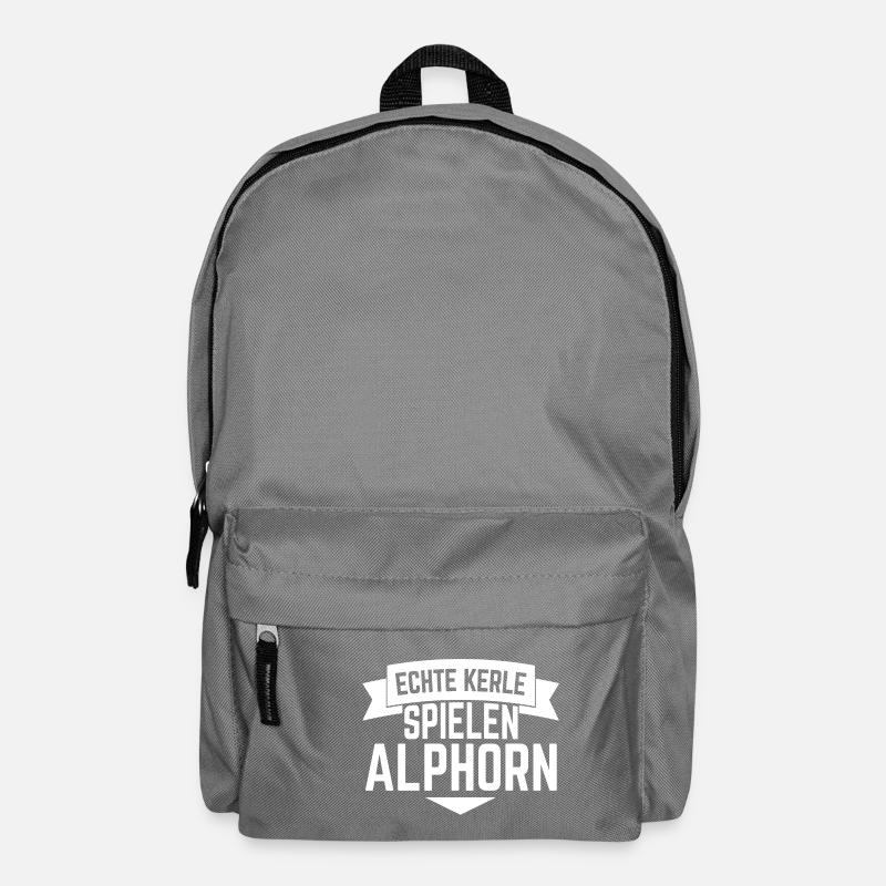 Echte Kerle spielen Alphorn - Rucksack - Mittelgrau