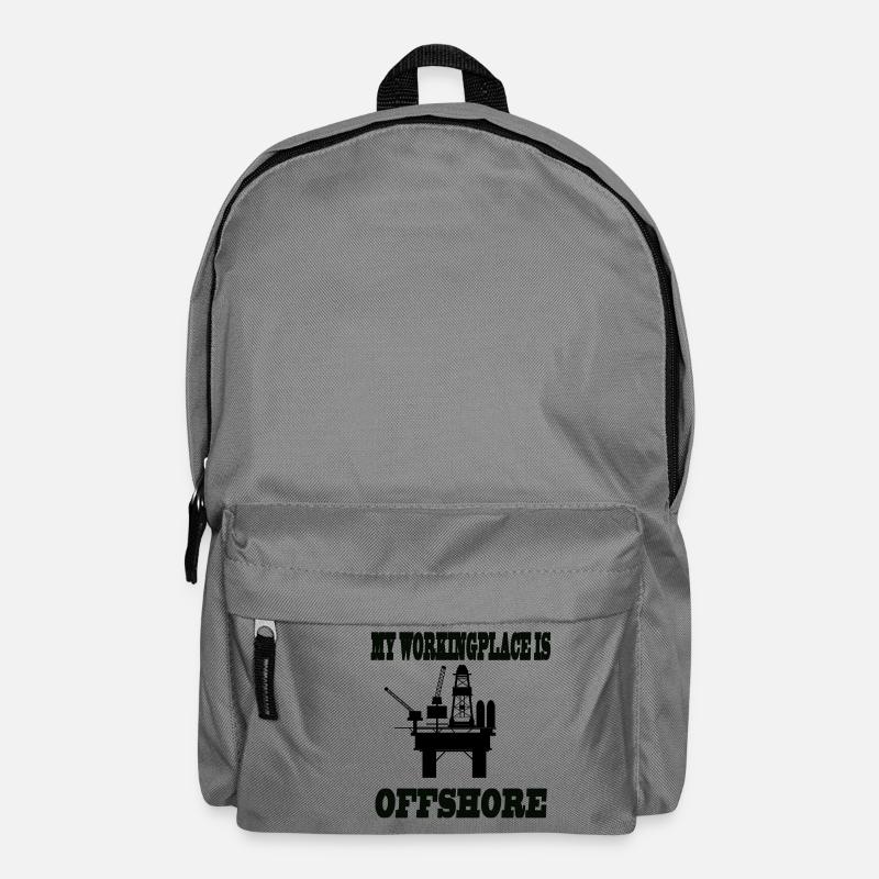 MY WORKINGPLACE IS OFFSHORE - Backpack - elephant grey