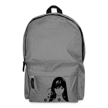 Mädchen Comic - Rucksack - Mittelgrau - Vorne