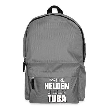 TUBA WAHRE HELDEN SPIELEN TUBA MÄNNER HERREN - Rucksack - Mittelgrau - Vorne