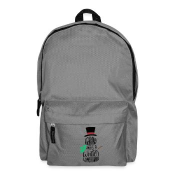 Snowman winter cold snow gift Mr. Snow - Backpack - elephant grey - Front