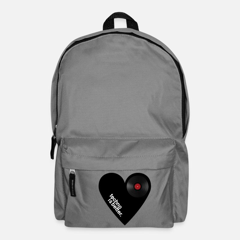 Techno Herz - Rucksack - Mittelgrau