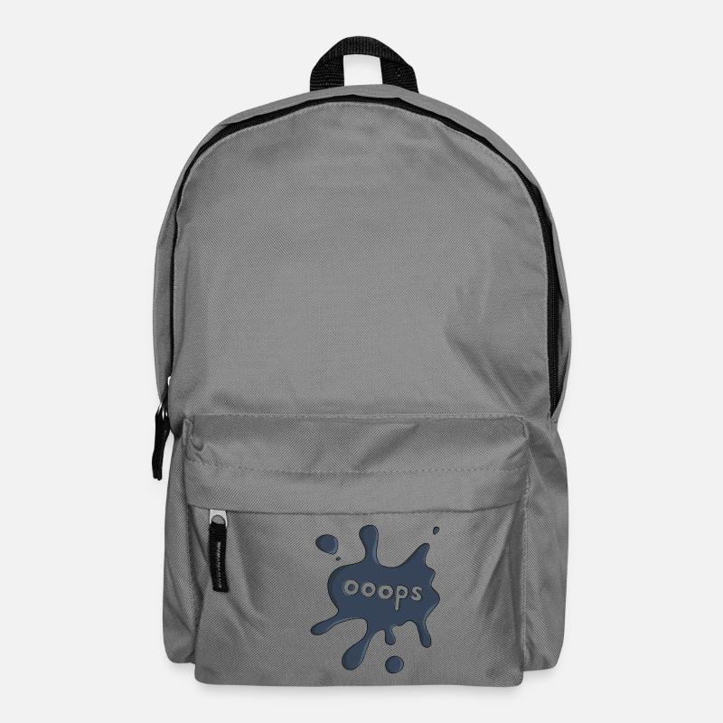Stain ooops dark blue - Backpack - elephant grey