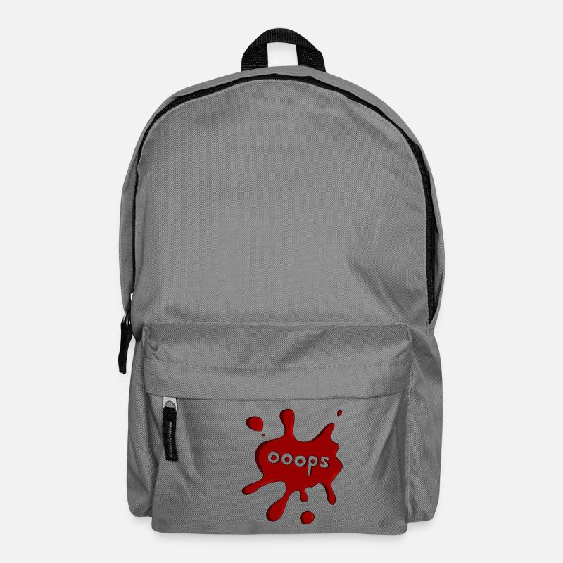 Stain ooops dark red - Backpack - elephant grey