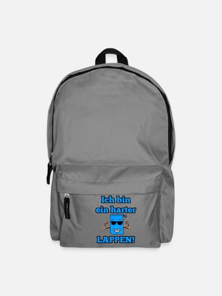 "Ich bin ein harter Lappen" Tshirt - Geschenkidee - Rucksack - Mittelgrau