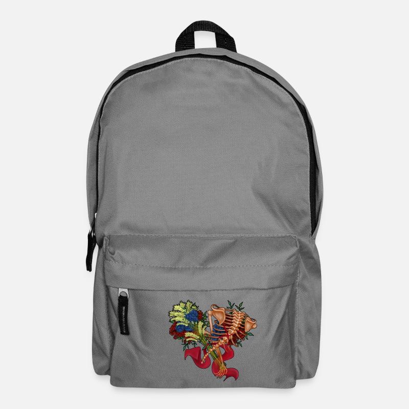 floral Wirbelsäule - Rucksack - Mittelgrau