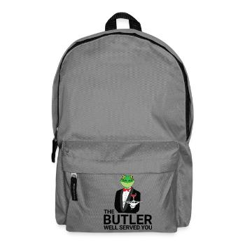 Frog - Butler - Servant - Gift - Backpack - elephant grey - Front