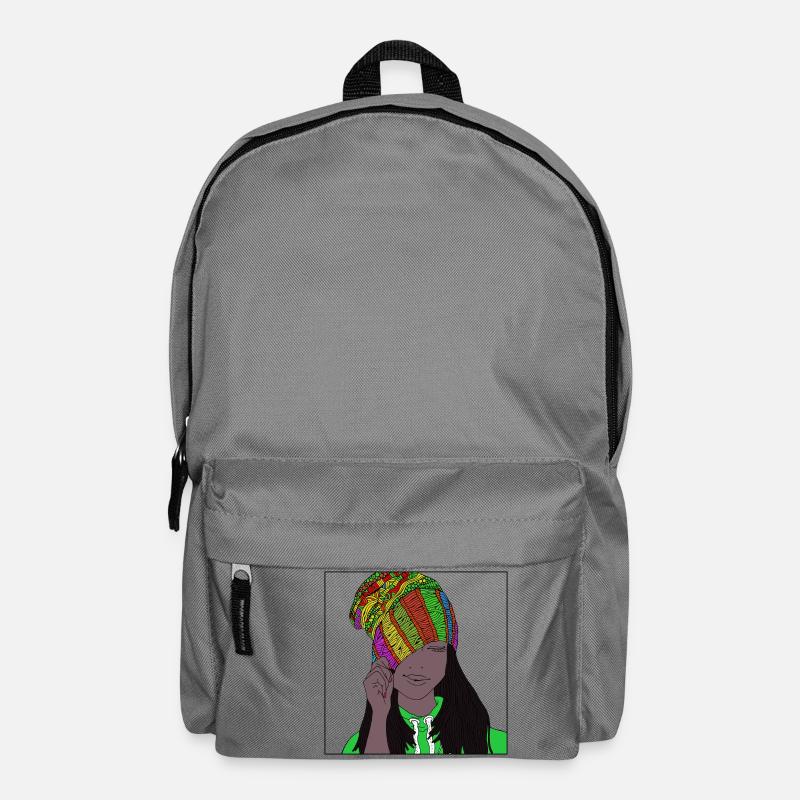 Lady with cap - Backpack - elephant grey