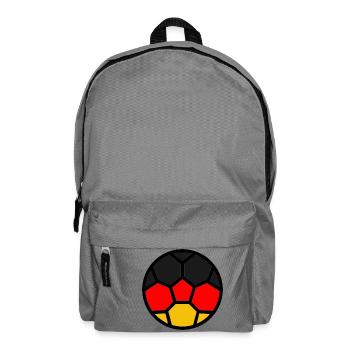 Fußball WM Flagge Deutschland Weltmeisterschaft - Rucksack - Mittelgrau - Vorne