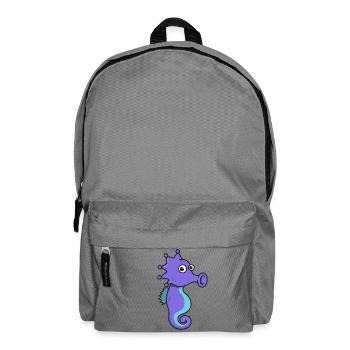 Mer cheval cadeau comique mer animal plage d'été - Sac à dos - gris éléphant - Devant